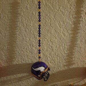 Vikings NFL mini Bling Car Charm Helmet
